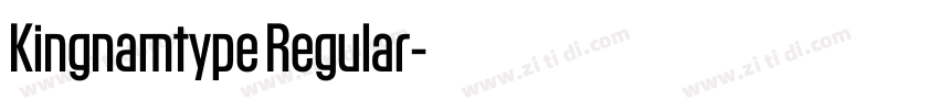 Kingnamtype Regular字体转换